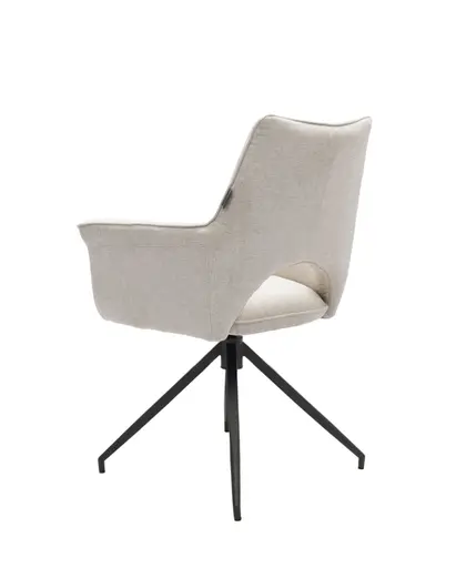 Armlehnstuhl MALEEN - drehbar, Stoff, Beige