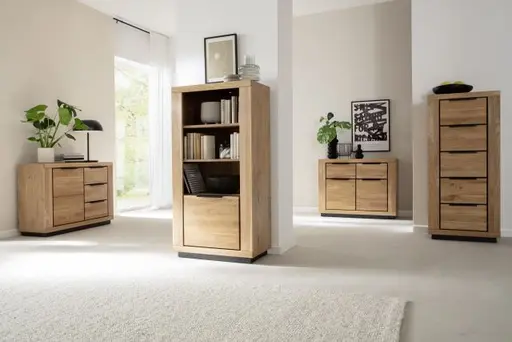 Kommode - B ca. 102 cm, Wildeiche massiv geölt