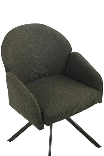 Armlehnstuhl - drehbar, Stoff, Grün