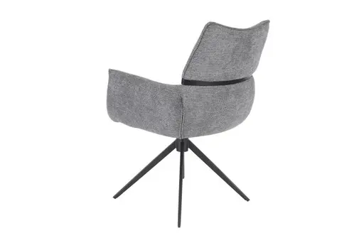 Armlehnstuhl MARJA - drehbar, Stoff, Grau