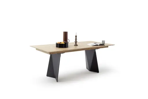 Esstisch 3100 - LB ca. 200x100 cm, beiseitig ausziehbar, Asteiche massiv, Geölt