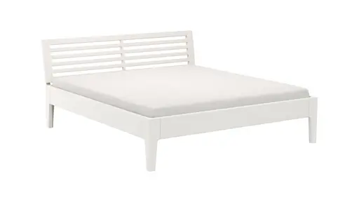 Bettgestell 1660 - Liegefläche ca. 180x200 cm, Kiefer massiv, Weiß