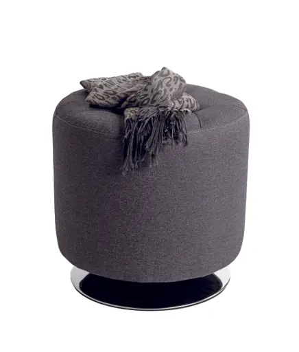 Hocker - drehbar, Stoff, Anthrazit