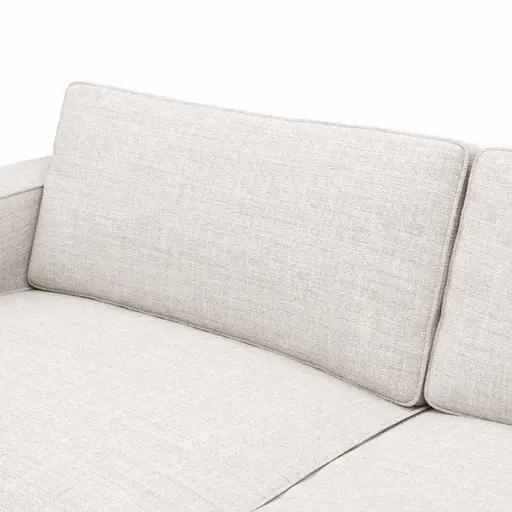 Ecksofa Lilaia - 1,5-Sitzer XL mit Chaise Longue XL rechts, Stoff, Kaschmir