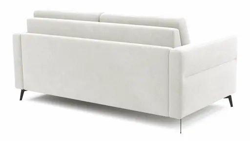 Schlafsofa Laredo - 2,5-Sitzer inkl. Schlaffunktion und Armlehne klappbar, Stoff, Offwhite