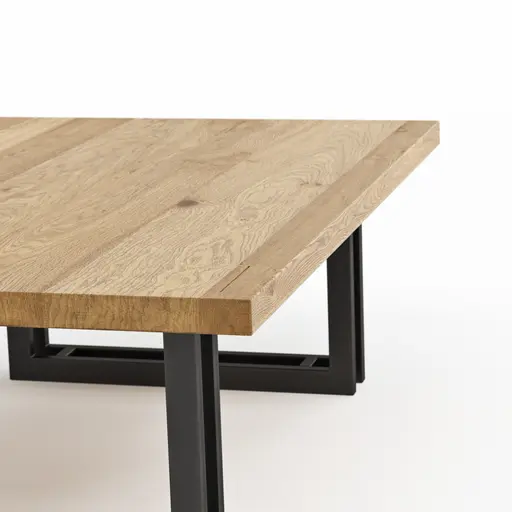 Couchtisch Oakhaven - BHL ca. 80x41x120 cm, Zerreiche massiv, natur geölt