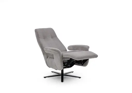 Sessel - Größe M, Relaxfunktion, Stoff, Silbergrau