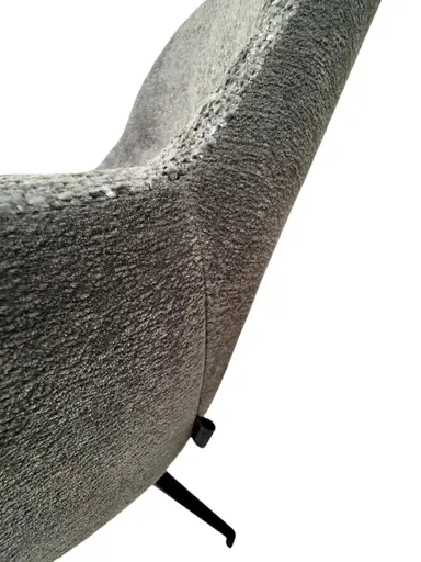 Armlehnstuhl MARYBEL - drehbar, Stoff, Grau