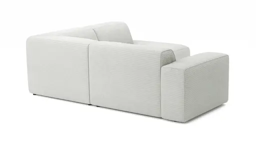 Ecksofa Elementos - 1,5-Sitzer links mit Ecke rechts, Stoff, Weiß