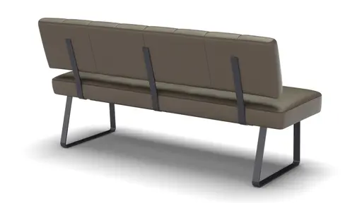 Polsterbank Carmelo - Breite ca. 163cm, Leder, Olive