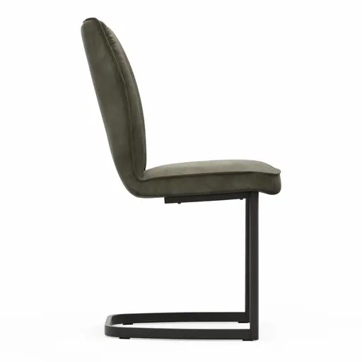 Freischwinger Westmore - Stoff, Dunkelgrün