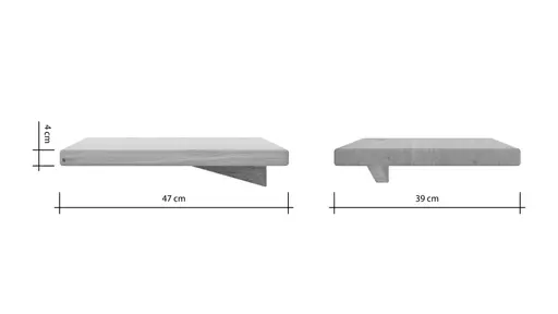 Nachttisch 1660 - Wildeiche massiv, bianco geölt