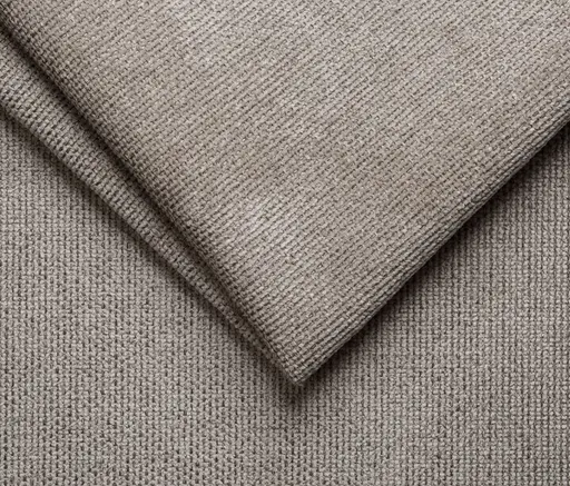 Ecksofa MINAO - 1,5-Sitzer mit Longchair rechts, Sitztiefe verstellbar motorisch, Kopfteil verstellbar, Stoff, Truffle