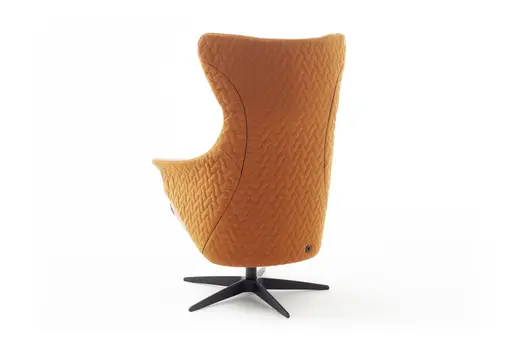 Relaxsessel Follina - Relaxfunktion (motorisch), Leder, Stoff, Cognac