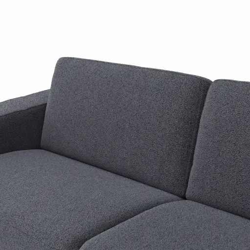 Sofa Nuoro - 3-Sitzer inkl. Schlaffunktion, Stoff, Eisblau