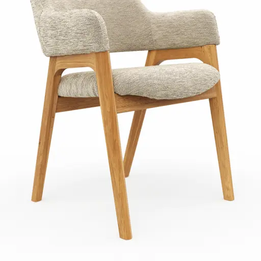 Armlehnstuhl Flore 1 - Stoff, Beige