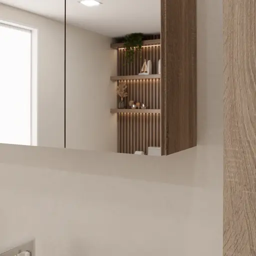 Badblock- B ca. 151 cm, Eiche Dekor