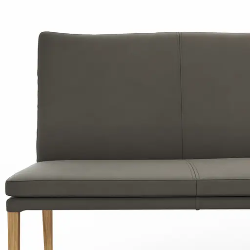 Polsterbank Tuma - Breite ca. 175 cm, Leder, Grau
