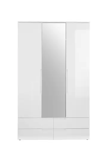 Kleiderschrank - B ca. 126 cm, Weiß