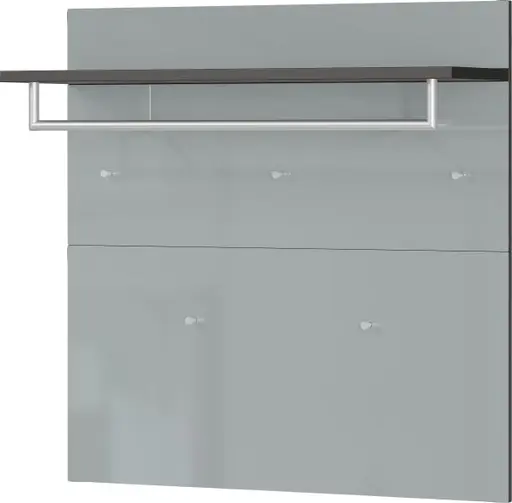 Garderobenpaneel GILLIAN - B/H/T ca. 97x96x30 cm, Graphit