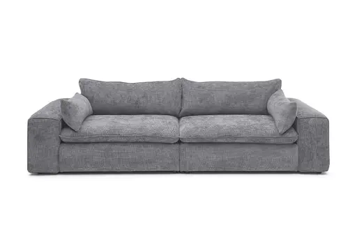 Sofa - 3-Sitzer, Stoff, Grau