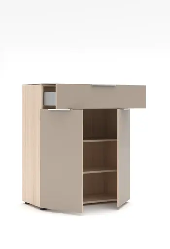 Garderobe - inkl. Sitzkissen, Riva Eiche Nachbildung, Kaschmir