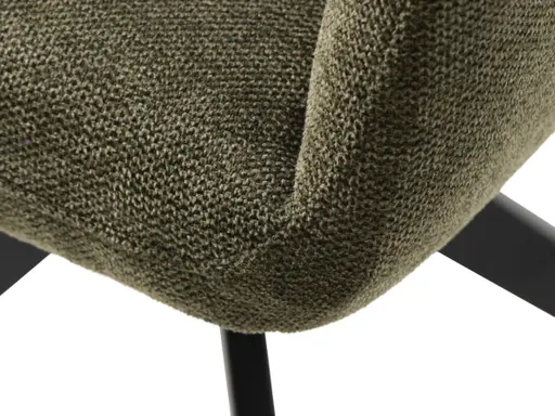 Armlehnstuhl - drehbar, Stoff, Olivgrün