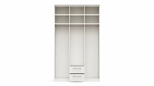 Drehtürenschrank Viana - B. ca. 136 cm, Lack, Weiß