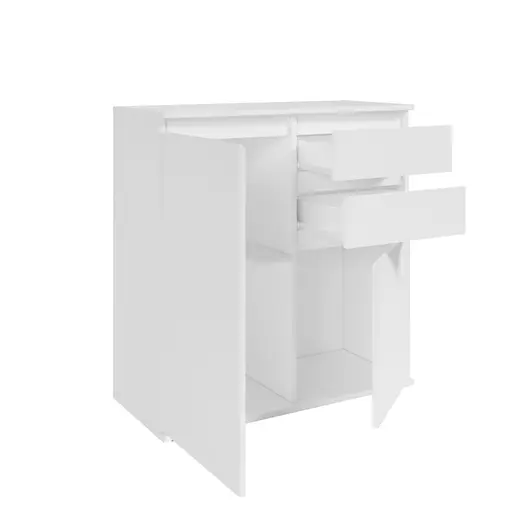 Kommode - B ca. 80 cm, Weiß