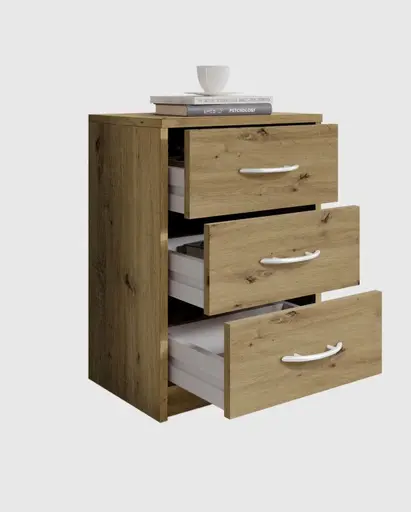 Nachtkommode - Eiche Dekor