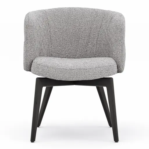 Armlehnstuhl Milana - Stoff, Grau