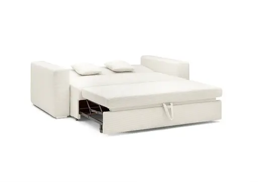 Sofa JORDEN 2 - 2-Sitzer inkl. Schlafftunktion mit Bettkasten, Stoff, Beige