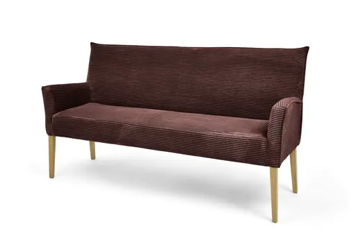 Polsterbank SITTING TOGETHER_K- Stoff, Rost, Eiche Natur