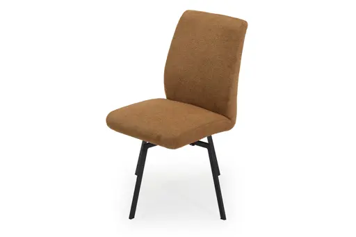 Stuhl - drehbar, Stoff, Cognac