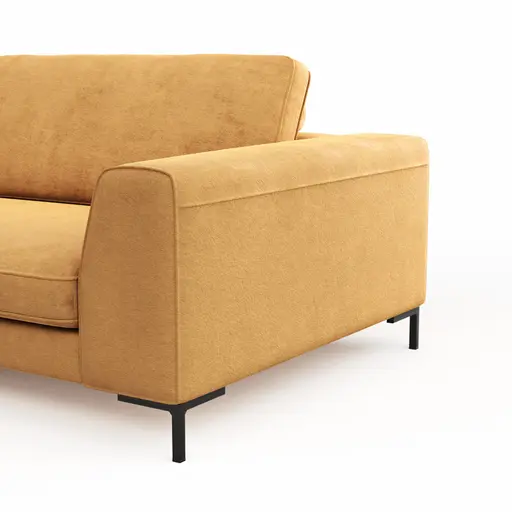 Ecksofa Solano - Longchair Links mit 1,75-Sitzer, Stoff, Mango