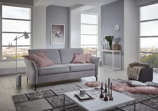 Lounge-Faltbett - 2-Sitzer mit Schlaffunktion, Stoff, Silber