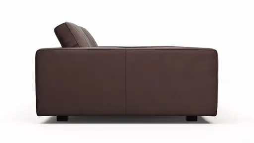 Sofa Aprino 2 - 3,5-Sitzer XXL, Dickleder, Dunkelbraun , Armlehne Block schmal