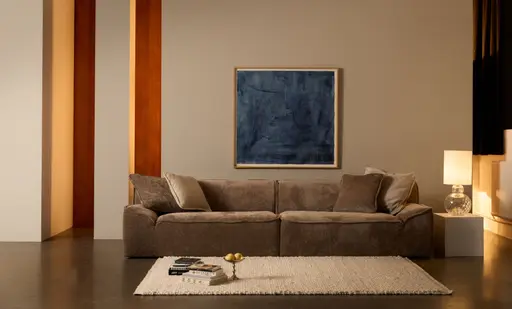 Sofa Quinto - 2-Sitzer, Stoff, Braun
