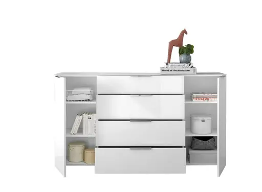 Kommode - B ca. 180 cm, Weiß