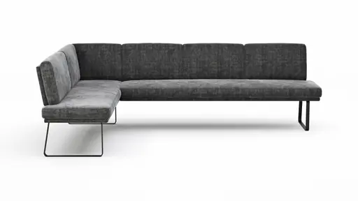 Eckbank Valloni - Stoff, Dunkelgrau