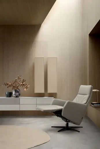 Sessel Possitano - motor. Relaxfunktion mit Herz-Waage-Funktion, Leder, Beige