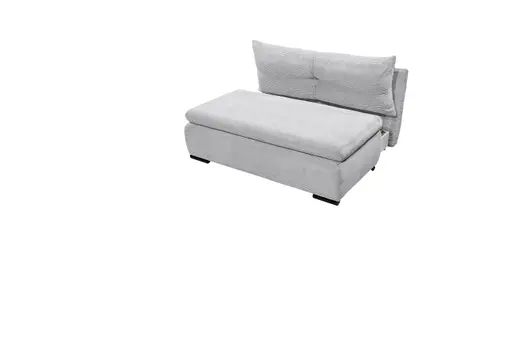Schlafsofa - 2-Sitzer inkl. Schlaffunktion, Stoff, Hellgrau