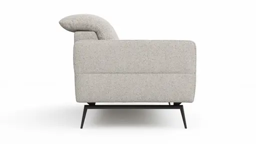 Sofa Estrela 2.0 - 2,5-Sitzer inkl. Kopfteil/Armteil verstellbar und Sitzvorzug motorisch, Stoff, Creme