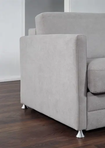 Faltbett EM Davos - mit Schlaffunktion, Stoff, Grau