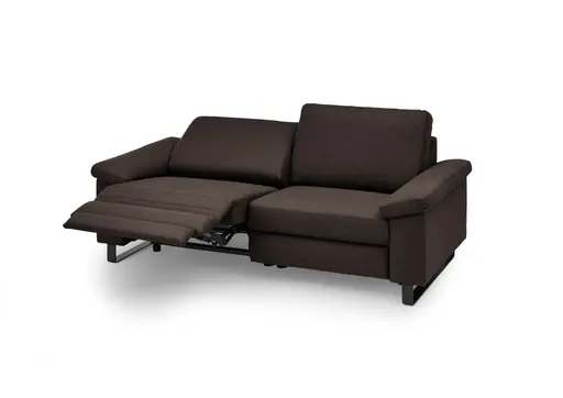 Sofa CALM PLUS 2.0 - 3-Sitzer, Relaxfunktion teilmotorisch, Stoff, Dunkelbraun