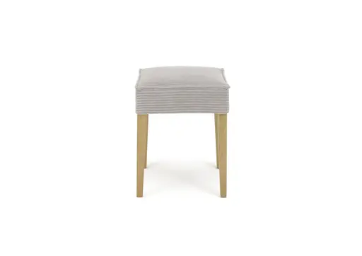 Hocker  SITTING TOGETHER_L- Stoff, Hellgrau, Eiche Natur