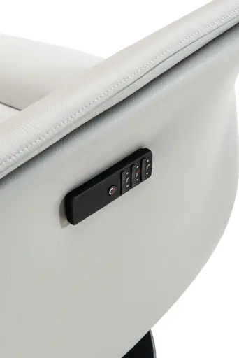 Sessel - Größe M, Relaxfunktion motorisch, Leder, Eisengrau