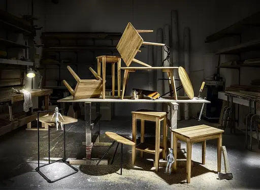 Beistelltisch- LB ca. 56x30 cm, Eiche Massiv, Geölt