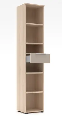 Büroregal - B ca. 40 cm, Riva Eiche Nachbildung, Kaschmir