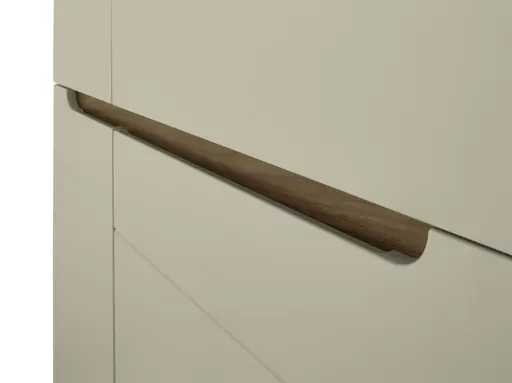 Sitzbank - B ca. 90 cm, Kaschmir, Nussbaum Nachbildung